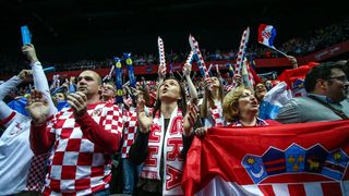 Spaladium Arena, Split – Europsko rukometno prvenstvo, skupina A, 1. kolo, Hrvatska – Srbija. Spaladium Arena, Split – Europsko rukometno prvenstvo, skupina A, 1. kolo, Hrvatska – Srbija.