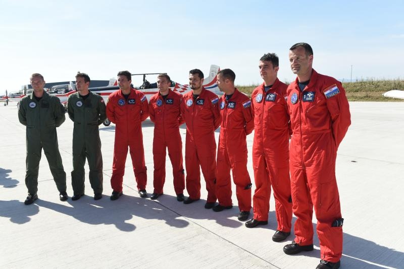 Krila Oluje se vratili u Hrvatsku nakon osvojene nagrade na vojnom aeromitingu RIAT. Photo: Davor VišnjićPIXSELL Krila Oluje se vratili u Hrvatsku nakon osvojene nagrade na vojnom aeromitingu RIAT. Photo: Davor VišnjićPIXSELL