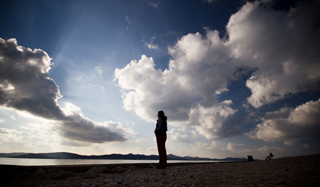 Đir po Kolovarama 1. siječnja 2013., meditacija; usamljenost; čovjek (foto:Saša Čuka)
