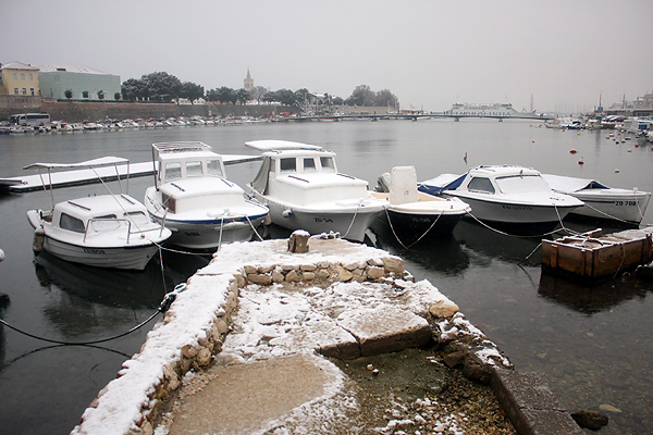 Snijeg u Zadru, 17. prosinca 2009, Foto: Saša Čuka
