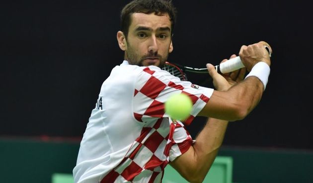 Polufinale Davis Cupa, Hrvatska – Francuska, 2. meč, Marin Čilić – Lucas Pouille. Photo: Hrvoje Jelavić/PIXSELL