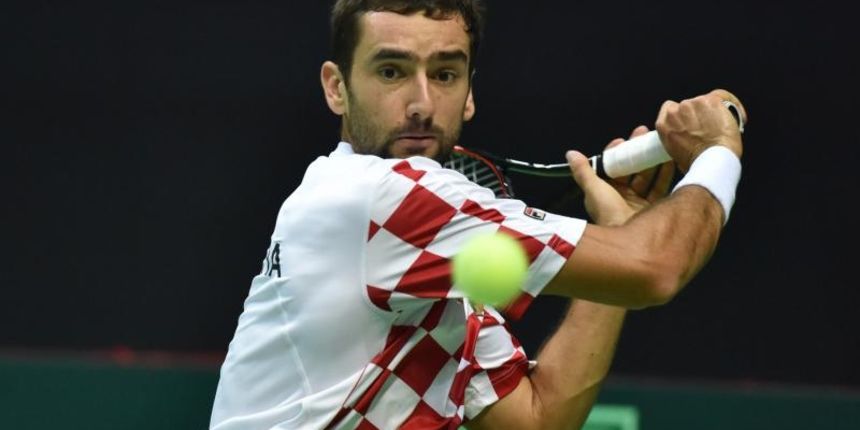 Polufinale Davis Cupa, Hrvatska – Francuska, 2. meč, Marin Čilić – Lucas Pouille. Photo: Hrvoje Jelavić/PIXSELL Polufinale Davis Cupa, Hrvatska – Francuska, 2. meč, Marin Čilić – Lucas Pouille. Photo: Hrvoje Jelavić/PIXSELL