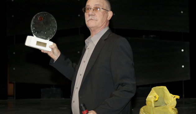 Split, 190313.
MKC Split. 
Poceo je sedmi Pricigin, splitski festival pricanja prica. 
Dodjela cetvrte PriceSTI,  nagrade za najbolju javnu pricu 2012. godine.
Na fotografiji: dr. Petar Filipic.
Foto: Vojko Basic / CROPIX