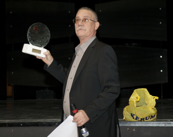 Split, 190313.
MKC Split. 
Poceo je sedmi Pricigin, splitski festival pricanja prica. 
Dodjela cetvrte PriceSTI,  nagrade za najbolju javnu pricu 2012. godine.
Na fotografiji: dr. Petar Filipic.
Foto: Vojko Basic / CROPIX