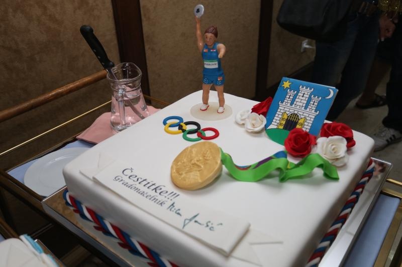 Hrvatski olimpijci svečano dočekani na Plesu. Sandra Perković, Šime Fantela, Igor Marenić, Tonči Stipanović. Photo: Dalibor Urukalovic/PIXSELL Hrvatski olimpijci svečano dočekani na Plesu. Sandra Perković, Šime Fantela, Igor Marenić, Tonči Stipanović. Photo: Dalibor Urukalovic/PIXSELL