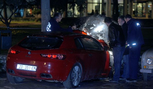 Zapaljen Kapovićev automobil (Foto:Jure Miskovic / CROPIX)