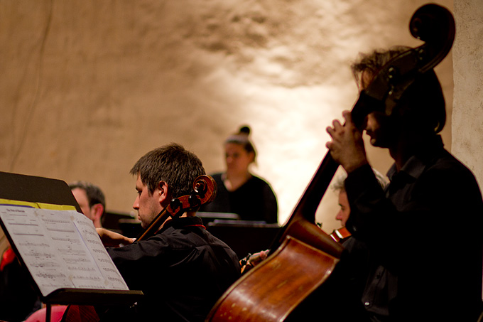 Hrvatska komorna filharmonija, Mak Grgić i Franko Božac u crkvi Sv. Donata, foto: L. Banić