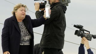 Umag, Savudrija, 071109. Ribarski konvoj organiziran zbog protivljenja arbitraznom sporazumu sa Slovenijom smatrajuci da bi njegovom primjenom Hrvatska mogla ostati bez dijela svog teritorijalnog mora juznije od crte sredine Savudrijske vale. Prosvjedoval Umag, Savudrija, 071109. Ribarski konvoj organiziran zbog protivljenja arbitraznom sporazumu sa Slovenijom smatrajuci da bi njegovom primjenom Hrvatska mogla ostati bez dijela svog teritorijalnog mora juznije od crte sredine Savudrijske vale. Prosvjedoval