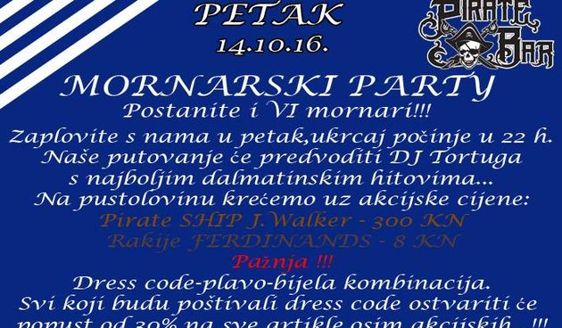 “Mornarski party” u Pirate baru