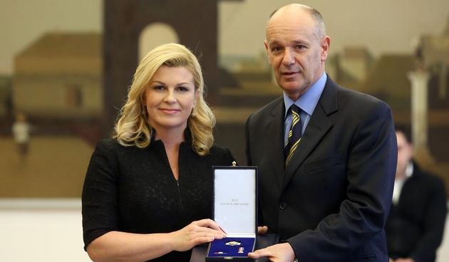Predsjednica Kolinda Grabar-Kitarovic i Edo Fantela.