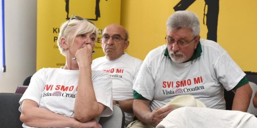 Visia Croatica je u Kuci ljudskih prava odrzala konferenciju za medije o Imunoloskom zavodu. Sanja Sarnavka. Photo: Davor Visnjic/PIXSELL