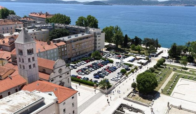 Pogled sa zvonika zadarske katedrale sv. Stošije, Foto: Dino Stanin/PIXSELL