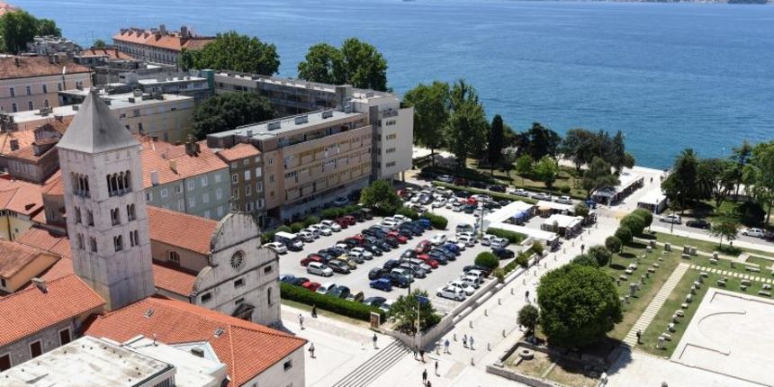 Pogled sa zvonika zadarske katedrale sv. Stošije, Foto: Dino Stanin/PIXSELL