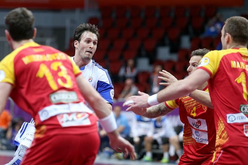 Doha, Katar – 24. svjetsko rukometno prvenstvo, 4. kolo, grupa B, Makedonija- Hrvatska. Photo: Goran Stanzl/PIXSELL