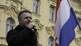 Zadarski branitelji na prosvjedu u Zagrebu 26. veljace 2011, Foto: Leo Banic Zadarski branitelji na prosvjedu u Zagrebu 26. veljace 2011, Foto: Leo Banic