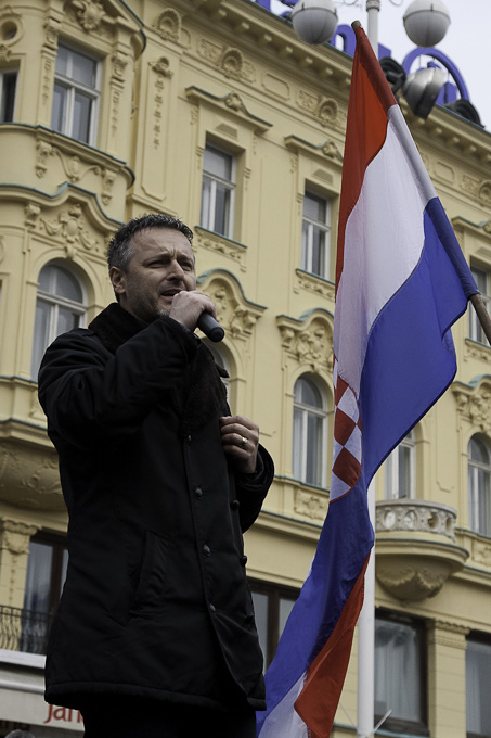 Zadarski branitelji na prosvjedu u Zagrebu 26. veljace 2011, Foto: Leo Banic Zadarski branitelji na prosvjedu u Zagrebu 26. veljace 2011, Foto: Leo Banic