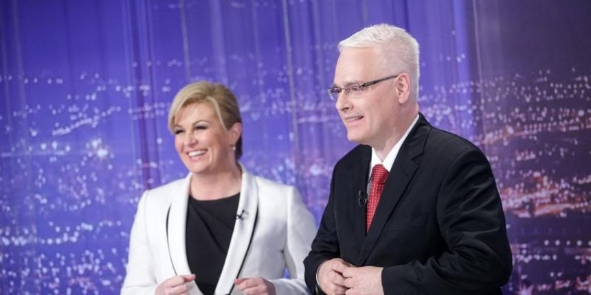 Suceljavanje predsjednickih kandidata na Novoj TV. Kolinda Grabar Kitarović, Ivo Josipović, Milan Kujundžić, Ivan Sinčić.Photo: Petar Glebov/PIXSELL