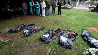 Zadar, 020513.
Gradsko groblje. 
Ministarstvo branitelja je na Gradskom groblju u Zadru predstavilo rezultate ekshumacije posmrtnih ostataka zrtava srpske nacionalnosti koje su stradale u Domovinskom ratu 1995. godine. 
Foto: Jure Miskovic / CROPIX