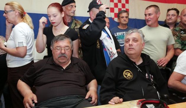 29.05.2015., Zagreb – Prosvjedna povorka branitelja 100% za Hrvatsku zaputila se prema satoru u Savskoj 66. Gjuro Glogoski.Photo: Grgur Zucko/PIXSELL