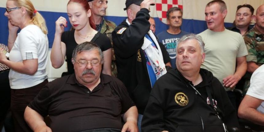 29.05.2015., Zagreb – Prosvjedna povorka branitelja 100% za Hrvatsku zaputila se prema satoru u Savskoj 66. Gjuro Glogoski.Photo: Grgur Zucko/PIXSELL