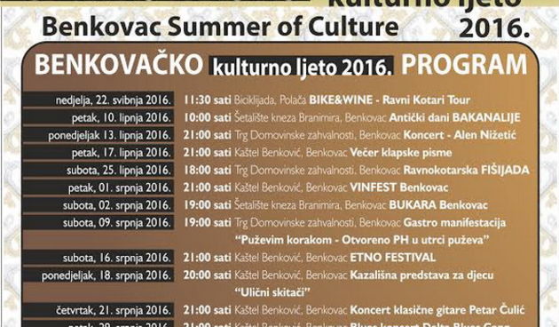 Benkovačko kulturno ljeto 2016.
