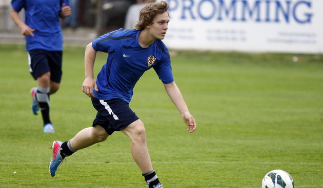 Sveti Martin na Muri, 020513.
Mlada nogometna reprezentacija Hrvatske U17 na pripremama je u Svetom Martinu na Muri pred odlazak na Europsko prvenstvo.
Na fotografiji: Alen Halilovic.
Foto: Zeljko Hajdinjak / Cropix