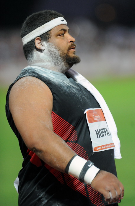 Zagreb, 130911.
IAAF World Challenge Zagreb 2011, 
61. memorijal Borisa Hanzekovica na atletskom stadionu Mladost na Savi.
Na slici: Hoffa Reese, bacanje kugle.
Foto: Srdjan Vrancic / CROPIX