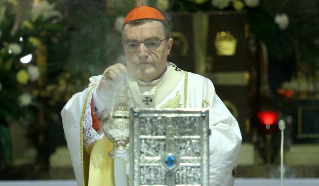 Zagreb – Nadiskup zagrebacki, kardinal Josip Bozanic, predvodio je Uskrsnju svetu misu povodom najveceg katolickog blagdana u zagrebackoj prvostolnici. Photo: Sanjin Strukic/PIXSELL