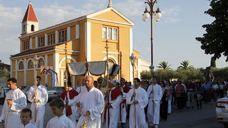 Arbanasi: Procesija povodom blagdana Tijelova 19. lipnja 2014.  foto: Bernard Kotlar
