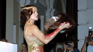 Zagreb, 160910.
Otvorenje izlozbe Dimitrija Popovica SALOMA u muzeju Mimara. U programu otvorenja sudjelovala je Severina.
na fotograiji: Severina kao Salome.
Foto: Zeljko Grgic / CROPIX Zagreb, 160910.
Otvorenje izlozbe Dimitrija Popovica SALOMA u muzeju Mimara. U programu otvorenja sudjelovala je Severina.
na fotograiji: Severina kao Salome.
Foto: Zeljko Grgic / CROPIX