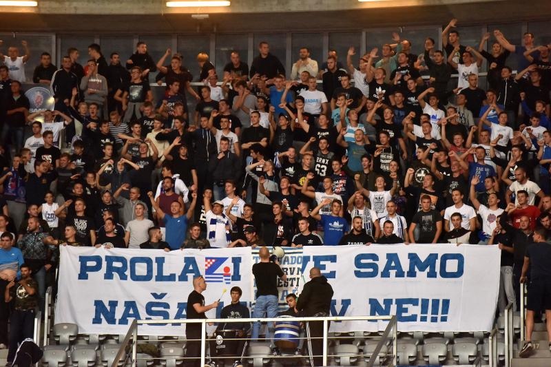 Dvorana Krešimir Ćosić, Zadar – 2. kolo A-1 muške lige, KK Zadar – GKK Šibenik 80-76. Photo: Dino Stanin/PIXSELL Dvorana Krešimir Ćosić, Zadar – 2. kolo A-1 muške lige, KK Zadar – GKK Šibenik 80-76. Photo: Dino Stanin/PIXSELL