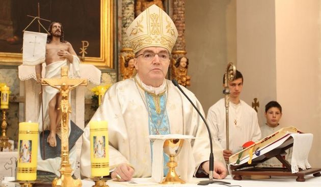 Kardinal Josip Bozanic na Uskrsni ponedjeljak sluzio je svetu misu u crkvi Sv.Antuna Padovanskog u Vukmanicu. Photo: Kristina Stedul Fabac/PIXSELL