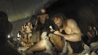 Krapina, 080210.Novi Muzej krapinskog pracovjeka zavrsen je na svjetski poznatom lokalitetu Husnjakovo u Krapini. Krapinski je pracovjek proslavio hrvatsku znanost diljem svijeta.Na slici: izlozak u muzeju.Foto: Damir Krajac / CROPIX