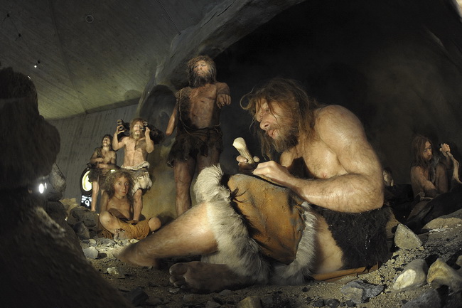 Krapina, 080210.Novi Muzej krapinskog pracovjeka zavrsen je na svjetski poznatom lokalitetu Husnjakovo u Krapini. Krapinski je pracovjek proslavio hrvatsku znanost diljem svijeta.Na slici: izlozak u muzeju.Foto: Damir Krajac / CROPIX