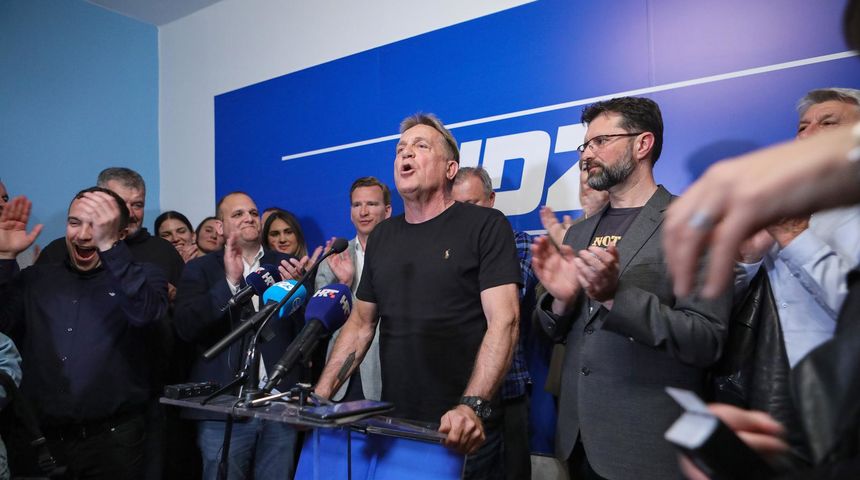 Doček izbornih rezultata u stožeru zadarskog HDZ-a