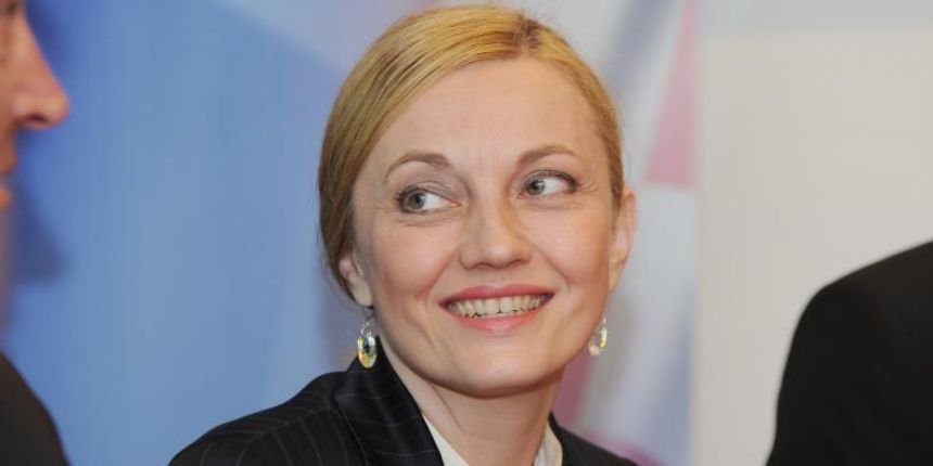 Uoci predstojecih izbora za Europski parlament celnici Zupanijskog odbora HDZ-a te kandidati HDZ-a i koalicijskih partnera na EP odrzali su tiskovnu konferenciju u Sibeniku. Marijana Petir. Photo: Hrvoje Jelavic/PIXSELL