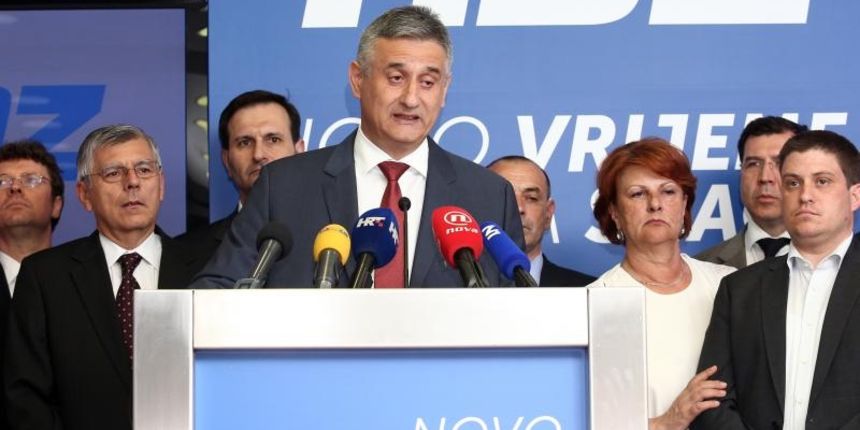 Tomislav Karamarko odrzao konferenciju za medije u sredisnjici HDZ-a na Trgu zrtava fasizma. Photo: Zeljko Lukunic/PIXSELL