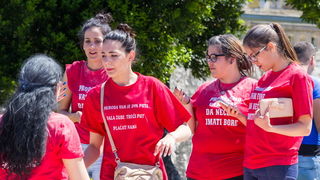 Ludijada maturanata na zadarskoj rivi 17. svibnja 2016. Foto: Bojan Bogdanić