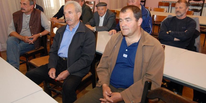 Bivši zaposlenici Transporta Zadar. Transporta. Photo: Dino Stanin/Večernji list