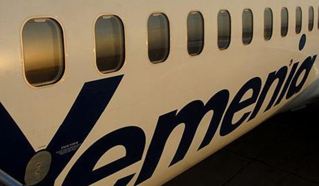 (FILES) A picture dated March 27, 2008 shows a Yemenia Air flight in the Indian Ocean island of Soccotra.  An Airbus A330-200 operated by Yemen’s state carrier Yemenia Air that took off from Paris has disappeared between Yemen and Comoros with 147 passeng