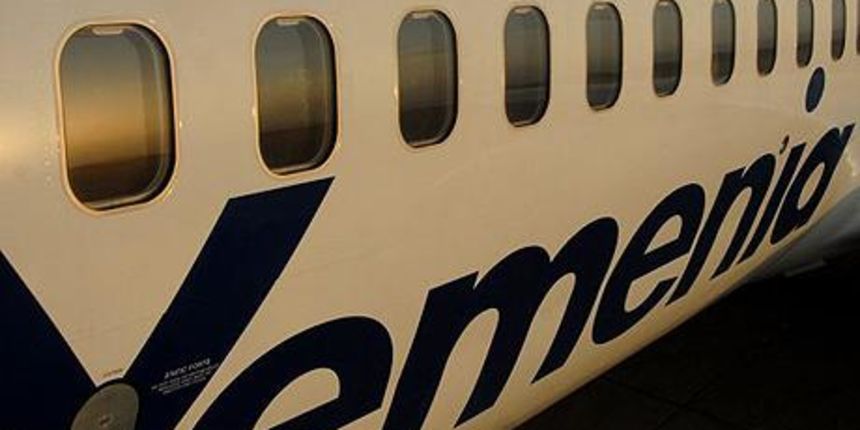 (FILES) A picture dated March 27, 2008 shows a Yemenia Air flight in the Indian Ocean island of Soccotra.  An Airbus A330-200 operated by Yemen’s state carrier Yemenia Air that took off from Paris has disappeared between Yemen and Comoros with 147 passeng