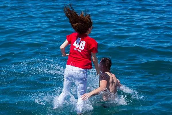 Ludijada maturanata na zadarskoj rivi 17. svibnja 2016. Foto: Bojan Bogdanić