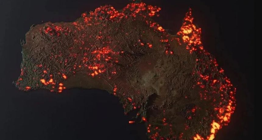 Pogledajte kako izgleda vatrom progutana Australija Pogledajte kako izgleda vatrom progutana Australija