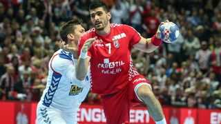 Spaladium Arena, Split – Europsko rukometno prvenstvo, skupina A, 1. kolo, Hrvatska – Srbija. Spaladium Arena, Split – Europsko rukometno prvenstvo, skupina A, 1. kolo, Hrvatska – Srbija.