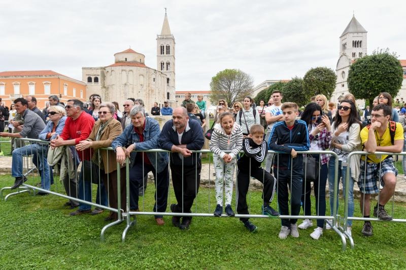 Zadar: Okupljanje natjecatelja prije sportske utrke Wings for life world run 2015., Photo: Dino Stanin/PIXSELL