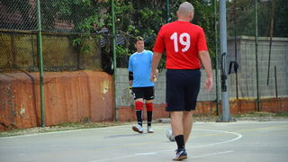 U povodu blagdana Kraljice Mira u Stanovima odigrana utakmica između liječnika i predstavnika Gradske uprave, Foto: Iva Perinčić