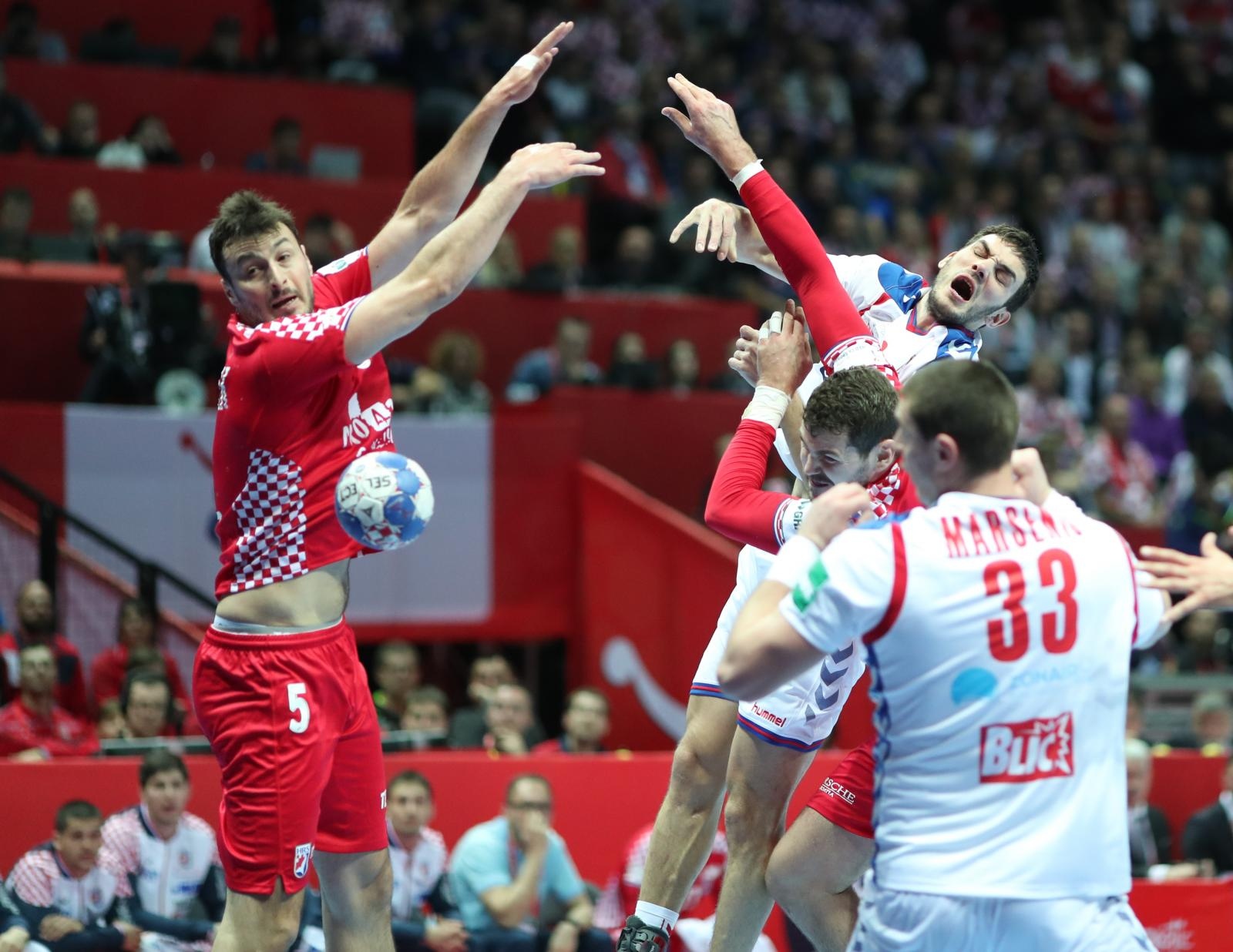 Spaladium Arena, Split – Europsko rukometno prvenstvo, skupina A, 1. kolo, Hrvatska – Srbija 32-22. Spaladium Arena, Split – Europsko rukometno prvenstvo, skupina A, 1. kolo, Hrvatska – Srbija 32-22.