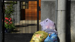 smeće, kante, otpad, razvrstavanje, platika, biootpad, čistoća, ilustracija