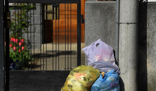 smeće, kante, otpad, razvrstavanje, platika, biootpad, čistoća, ilustracija