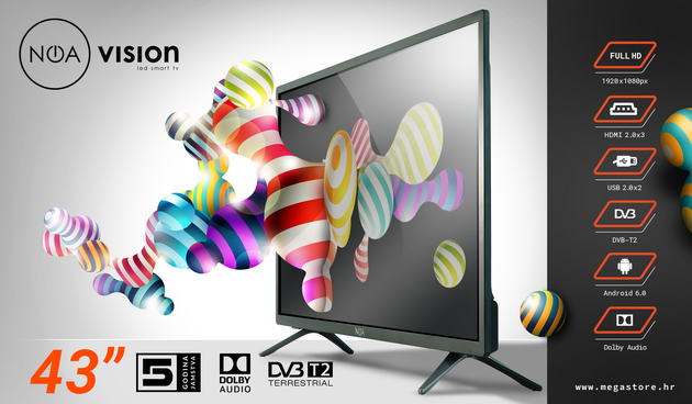 NOA Vision Smart TV s dijagonalom ekrana od 43 inča